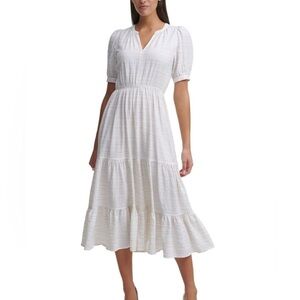 Elegant White Midi Dress